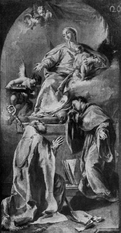  207-Giambattista Pittoni-Madonna con Bambino tra San Nicola di Bari e Sant'Antonio da Padova 